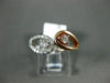 ESTATE .50CT ROUND DIAMOND 14KT WHITE & ROSE GOLD 3D CRISS CROSS LOVE FUN RING