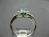ESTATE .83CT DIAMOND & AAA OVAL CUT AQUAMARINE 14K WHITE GOLD 3D ENGAGEMENT RING