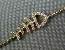 ESTATE .10CT PINK DIAMOND 18KT ROSE GOLD HAPPY SKELETON LUCKY FISH FUN BRACELET