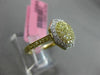 ESTATE WIDE .61CT DIAMOND 18KT WHITE & YELLOW GOLD HEXAGON CLUSTER CLASSIC RING