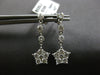 ESTATE 1.0CT DIAMOND 14K WHITE GOLD 3D CLASSIC STAR BY THE YARD HANGING EARRINGS