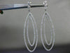 ESTATE EXTRA LARGE 5.75CT DIAMOND 14KT WHITE GOLD JOURNEY DROP HANGING EARRINGS