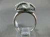 ESTATE LARGE 1.89CT WHITE & BLACK DIAMOND 18KT WHITE GOLD OVAL FILIGREE FUN RING