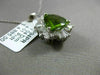 ESTATE WIDE 5.05CT DIAMOND & PERIDOT 14K WHITE GOLD MULTI SHAPE FLOATING PENDANT