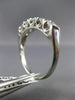 ANTIQUE LARGE 1.75CT DIAMOND PLATINUM FIVE STONE WEDDING ANNIVERSARY RING #22296