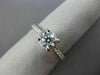 ESTATE .92CT DIAMOND 14KT WHITE GOLD 3D LUCIDA ROUND SOLITAIRE ENGAGEMENT RING