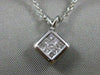 ESTATE .30CTW DIAMOND INVISIBLE PRINCESS 14KT WHITE GOLD PENDANT 9M FG VS #21229