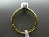 ESTATE WIDE .84CT DIAMOND & SAPPHIRE 14KT 2 TONE GOLD SEMI BEZEL ENGAGEMENT RING