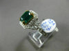 ESTATE 2.67CT DIAMOND & AAA EMERALD 14KT WHITE & YELLOW GOLD 3D ENGAGEMENT RING
