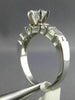 ESTATE 1.42CT ROUND DIAMOND 14K WHITE GOLD 3D CHANNEL LOVE ENGAGEMENT RING 21347