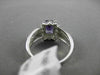 ESTATE 1.43CT DIAMOND & AAA AMETHYST 14KT WHITE GOLD EMERALD CUT CLUSTER RING