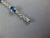 4.53CT DIAMOND & AAA SAPPHIRE 14KT WHITE GOLD 3D 3 STONE PANTHER TENNIS BRACELET