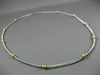 ESTATE LONG 14KT WHITE & YELLOW GOLD ITALIAN BEAD BY THE YARD NECKLACE #22905