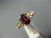 ESTATE 1.75CT DIAMOND & AAA RHODOLITE 14KT ROSE GOLD 3D OVAL ENGAGEMENT RING