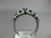 ESTATE WIDE 2.37CT DIAMOND & AAA SAPPHIRE 14K WHITE GOLD 3D ETOILE FILIGREE RING