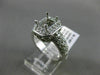 ESTATE WIDE .75CT DIAMOND 14KT WHITE GOLD EMERALD CUT SEMI MOUNT ENGAEGMENT RING