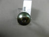 ESTATE LARGE .38CT DIAMOND 18KT WHITE GOLD TAHITIAN PEARL FLOWER SOLITARE RING