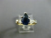ESTATE 2.16CT DIAMOND & AAA SAPPHIRE 14KT GOLD PEAR SHAPE ENGAGEMENT RING #25405