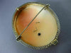 ANTIQUE EXTRA LARGE .25CT OLD MINE DIAMOND 14K WHITE GOLD CAMEO PENDANT PIN 1918