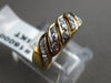 ESTATE .22CT DIAMOND 14KT 2 TONE GOLD MULTI WAVE WEDDING ANNIVERSARY RING #1600