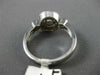 ANTIQUE WIDE .63CT DIAMOND 14KT WHITE GOLD CIRCLE FILIGREE COCKTAIL RING #16169