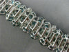 ESTATE EXTRA LARGE 56.98CT WHITE & BLUE DIAMOND 18KT WHITE GOLD TENNIS BRACELET