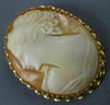 ESTATE LARGE 14KT YELLOW GOLD CLASSIC OLD MINE LADY CAMEO PENDANT BROOCH #20164