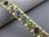 ESTATE 7.80CTW AMETHYST TOPAZ PERIDOT GARNET CITRINE 14K GOLD LINE BRACELET 2619
