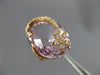 LARGE 8.36CT DIAMOND & AAA PINK AMETHYST 14KT ROSE GOLD 3D PALM TREE FLOWER RING