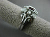ESTATE 1.05CT DIAMOND & AAA RUBY 18KT WHITE GOLD 3D SQUARE FILIGREE FLORAL RING