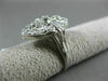 ESTATE WIDE .54CT DIAMOND 14KT WHITE GOLD 3D OPEN FILIGREE MILGRAIN FLOWER RING