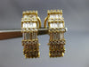 ESTATE 1.75CT DIAMOND 14K YELLOW GOLD 3D ROUND & BAGUETTE HANGING EARRINGS 15722