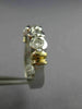 ESTATE .45CT DIAMOND 14KT 2 TONE GOLD SEMI BEZEL WEDDING ANNIVERSARY RING #18828