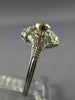 ANTIQUE .76CT OLD MINE DIAMOND PLATINUM GOLD 3D FILIGREE ENGAGEMENT RING #26496