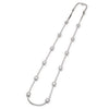 ESTATE LARGE 12.46CT DIAMOND 18K WHITE GOLD SQUARE HALO ETERNITY TENNIS NECKLACE