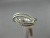 ESTATE .37CT DIAMOND 18KT WHITE GOLD MULTI ROW INFINITY SEMI ETERNITY LOVE RING