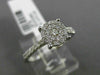 ESTATE WIDE .32CT DIAMOND 18KT WHITE GOLD CLUSTER ROUND PROMISE ENGAGEMENT RING