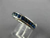 ESTATE 1.20CT AAA ROUND SAPPHIRE 14KT WHITE GOLD 3D CHANNEL ETERNITY RING #22442