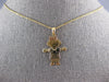 ESTATE 14KT TRI COLOR GOLD 3D CLASSIC HANDCRAFTED BABY GIRL CHARM PENDANT #27421