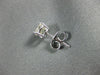ESTATE 1.0CT DIAMOND 14KT WHITE GOLD 3D SOLITAIRE CLASSIC STUD EARRINGS #16585