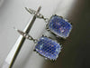 ESTATE LARGE 2.15CT DIAMOND & SAPPHIRE 18K BLACK GOLD FILIGREE LEVERBACK EARRING