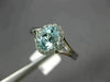 ESTATE .83CT DIAMOND & AAA OVAL CUT AQUAMARINE 14K WHITE GOLD 3D ENGAGEMENT RING