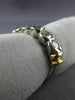 ESTATE .45CT DIAMOND 14KT 2 TONE GOLD SEMI BEZEL WEDDING ANNIVERSARY RING #18828