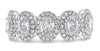 1.35CT DIAMOND 14KT WHITE GOLD OVAL & ROUND FLOWER SEMI ETERNTY ANNIVERSARY RING