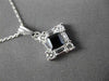 ESTATE 1.24CTW DIAMOND & AAA SAPPHIRE 14KT WHITE GOLD FLOATING PENDANT #23343
