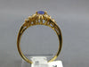 .96CT DIAMOND & AAA TANZANITE 14KT YELLOW GOLD 3D OVAL & ROUND FLOWER LOVE RING