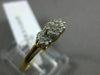 ESTATE .25CT DIAMOND 14KT WHITE & YELLOW GOLD 3 FLOWER PROMISE FRIENDSHIP RING