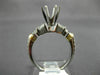 ANTIQUE .55CT DIAMOND 14K 2 TONE GOLD 3D ROUND SEMI MOUNT ENGAGEMENT RING #22407