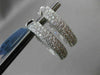 ESTATE LARGE 5.62CT DIAMOND 18KT WHITE GOLD MULTI ROW DOUBLE SIDED HOOP EARRINGS