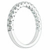 ESTATE .66CT DIAMOND 18K WHITE GOLD ROUND SEMI ETERNITY WEDDING ANNIVERSARY RING